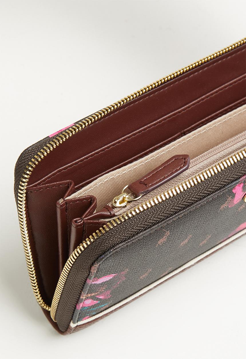 POLO - Iconic zip around purse - brown