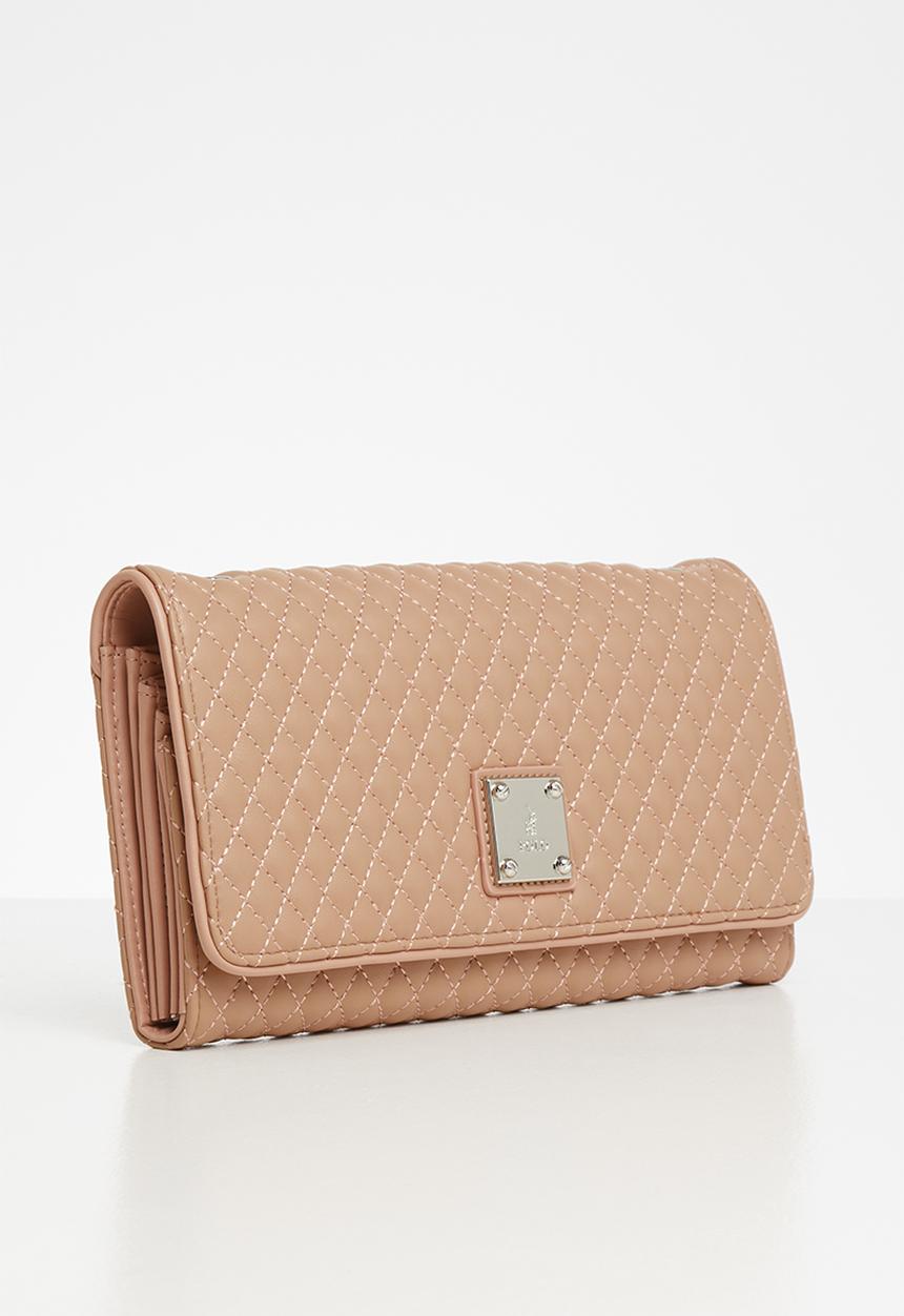 POLO - Madison synthetic quilt travel purse - latte