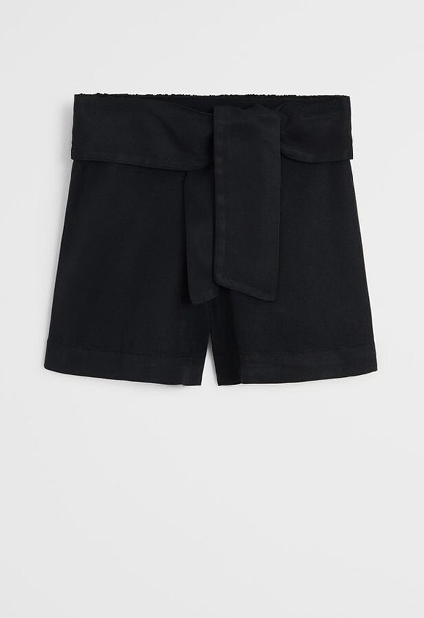 MANGO - Shorts line - black