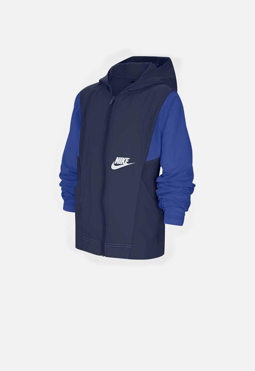 Nike - B nsw woven jacket  - midnight navy/game royal/white