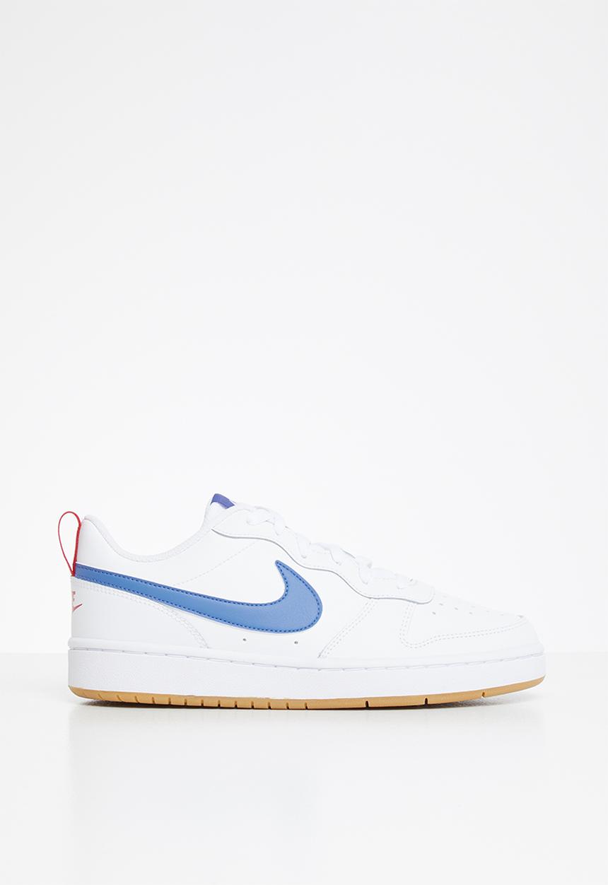 Nike - Nike court borough low 2 - white/pacific blue-university red