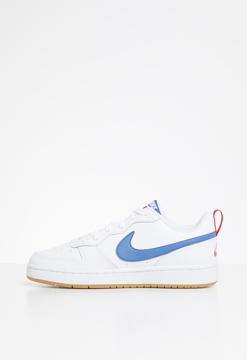 Nike - Nike court borough low 2 - white/pacific blue-university red