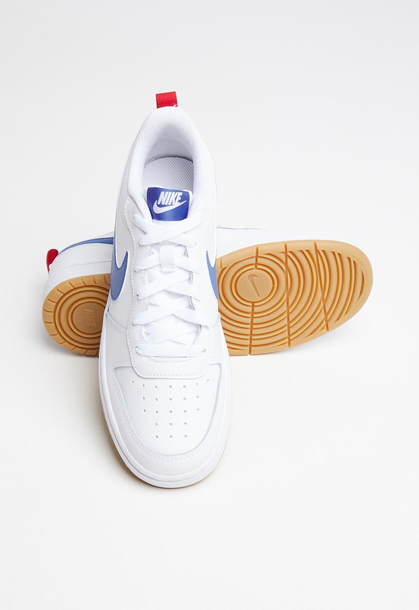 Nike - Nike court borough low 2 - white/pacific blue-university red