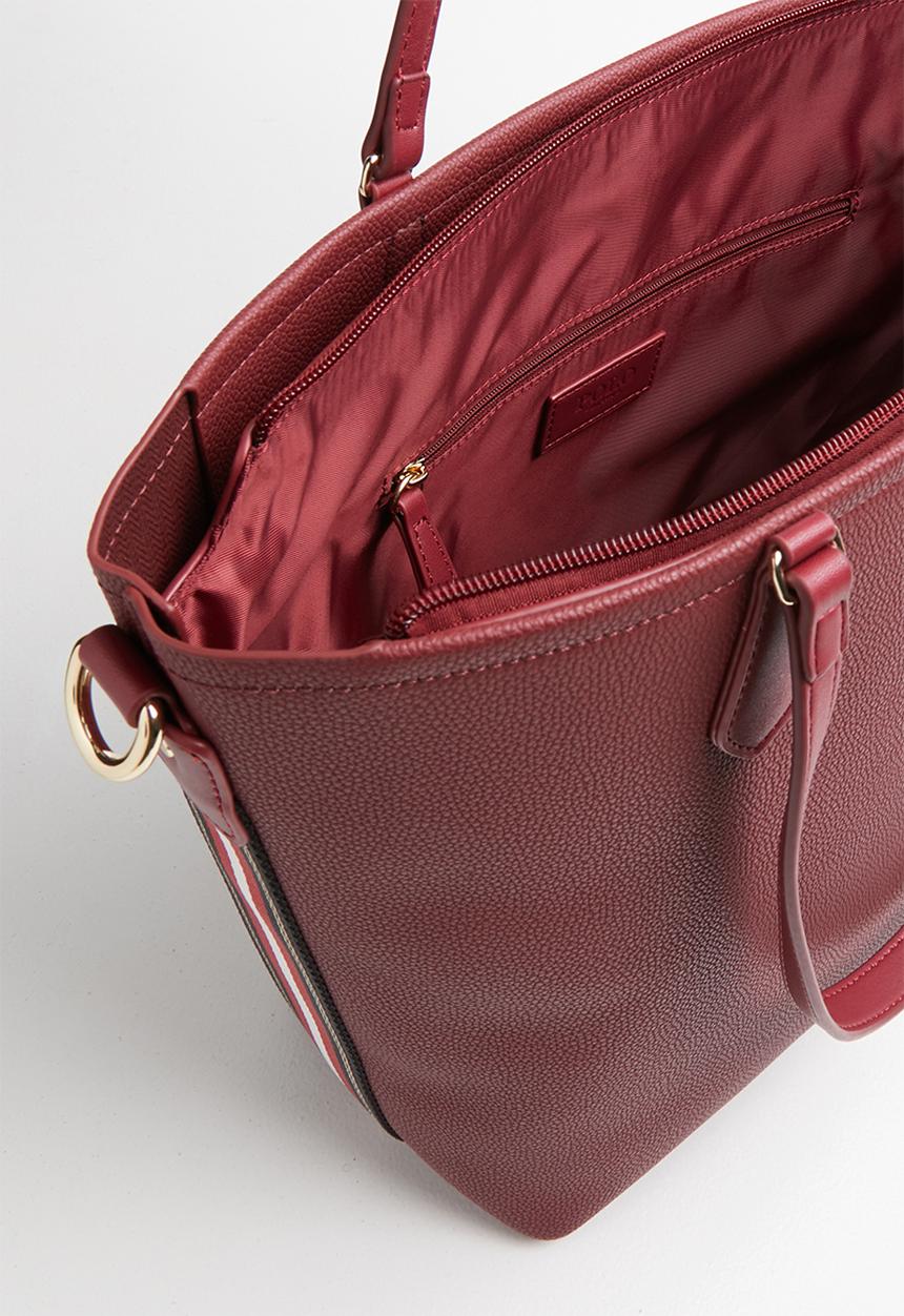 POLO - Synthetic tote bag - burgundy