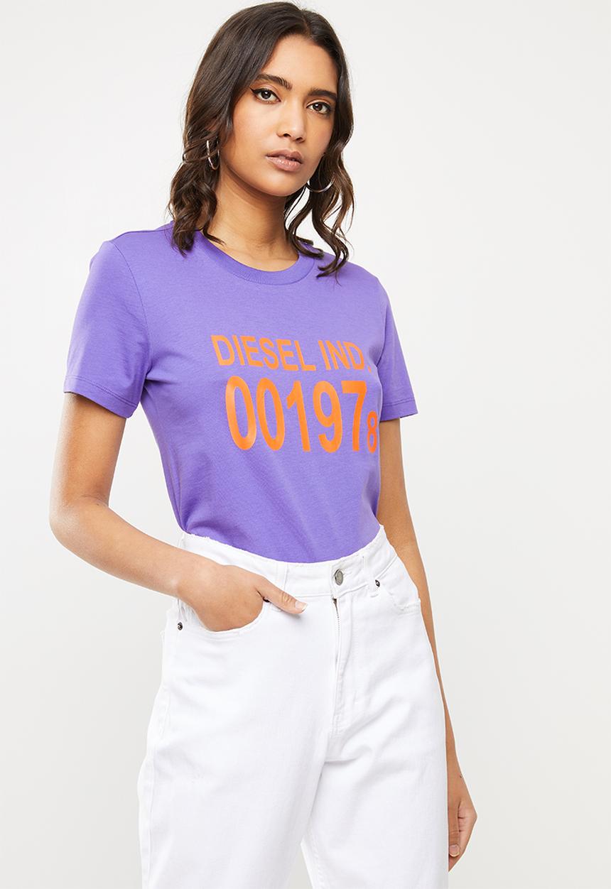 Diesel  - T-sily T-shirt - purple