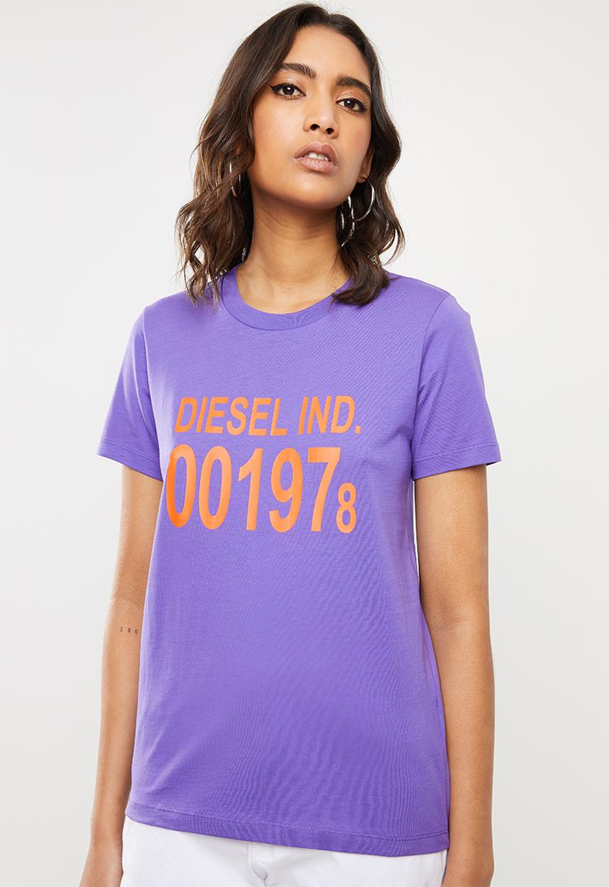 Diesel  - T-sily T-shirt - purple