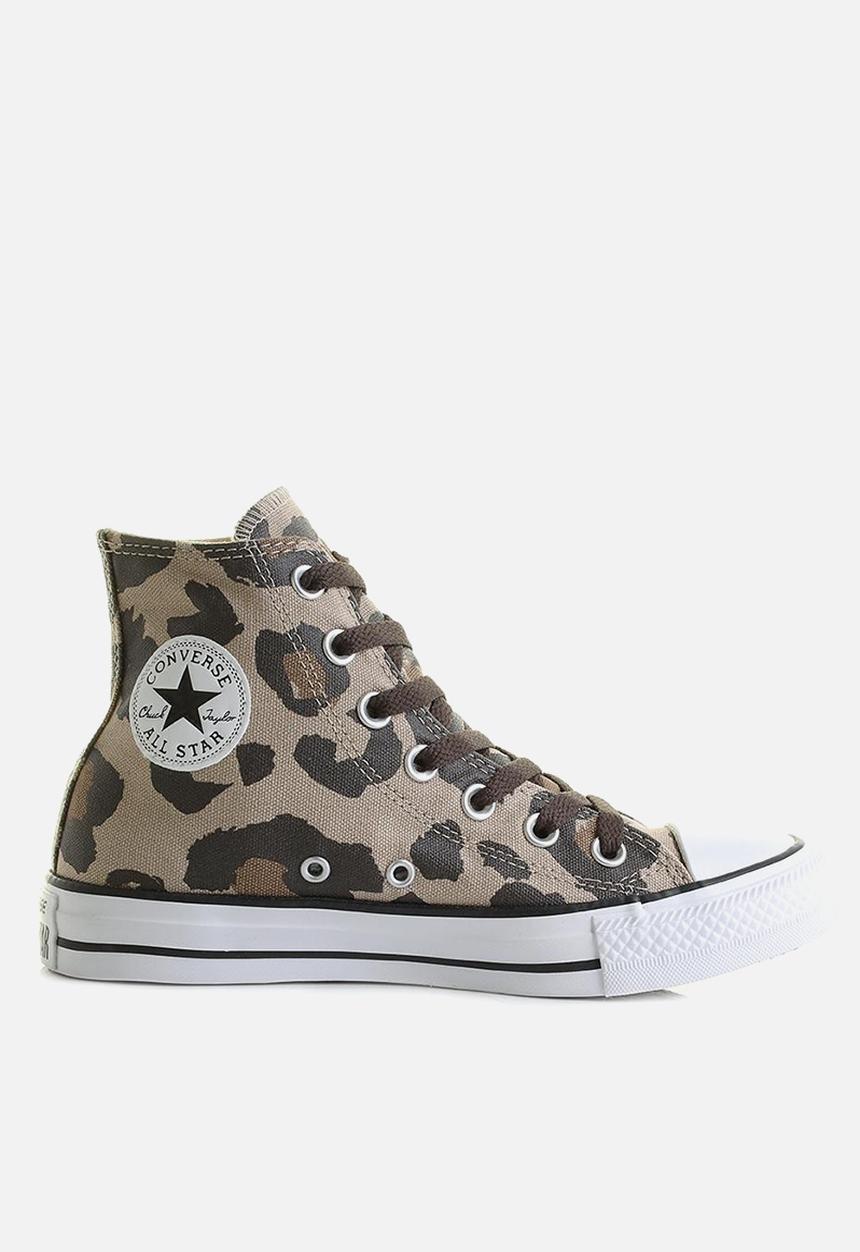 Converse - Chuck Taylor All Star animal print hi  - vintage khaki