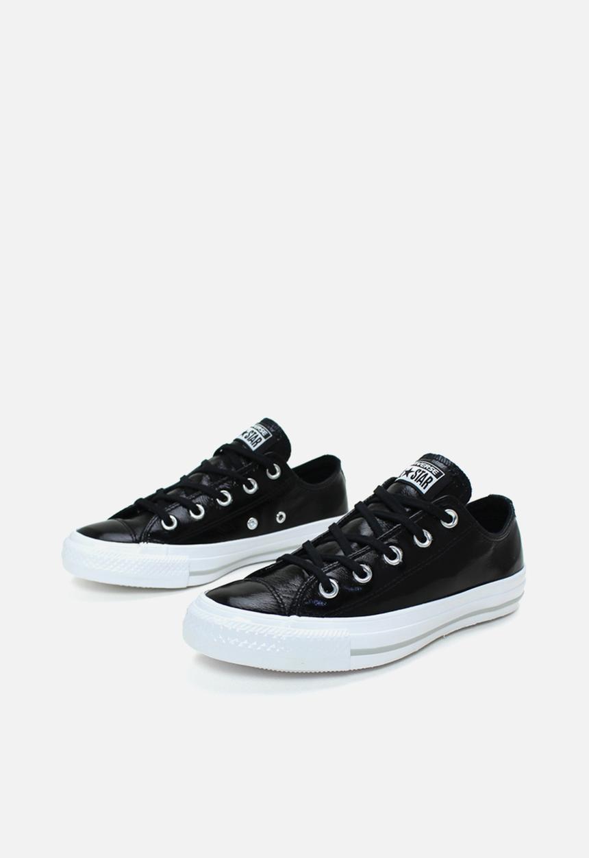Converse - Chuck Taylor All Star crinkled patent leather lo  - black
