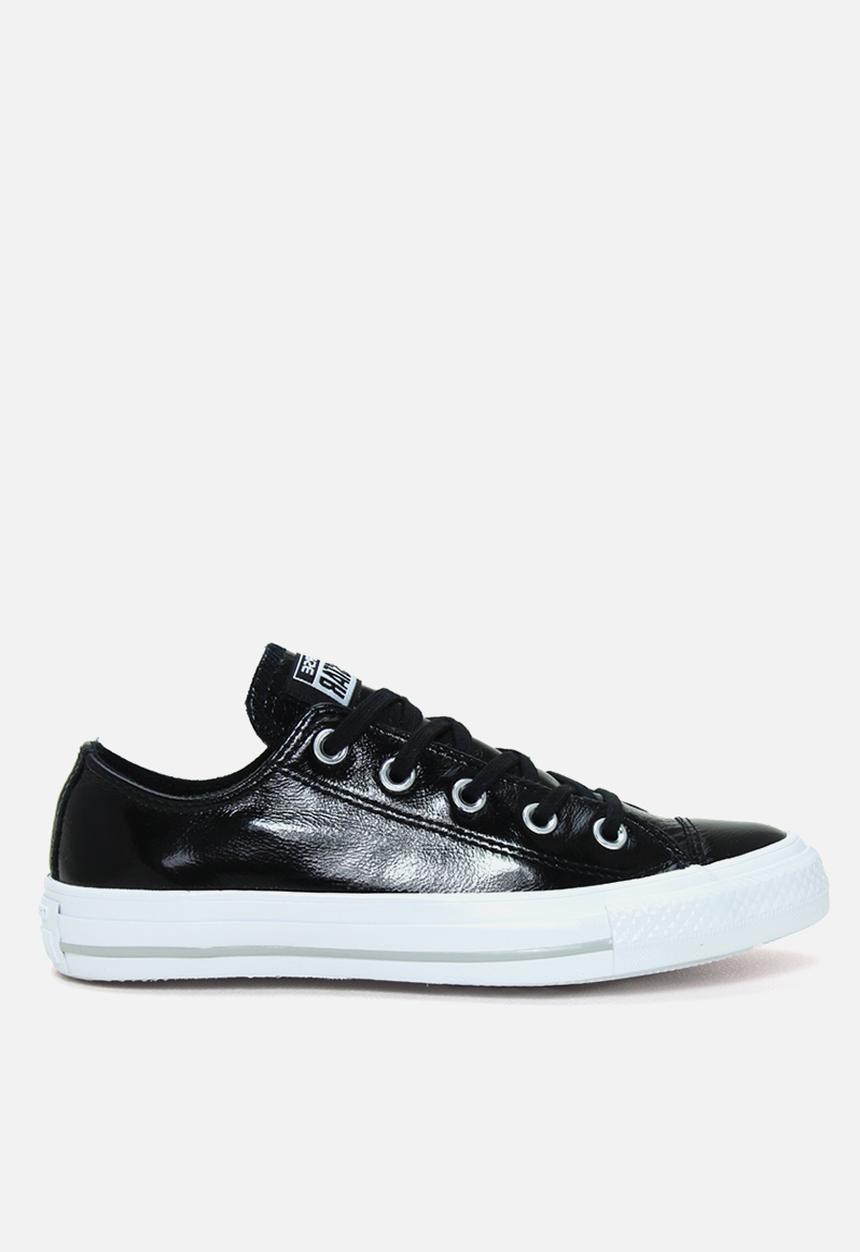 Converse - Chuck Taylor All Star crinkled patent leather lo  - black