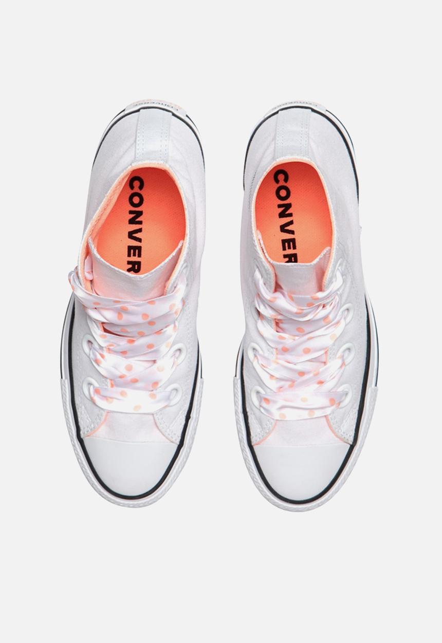 Converse - Chuck Taylor All Star big eyelets dots lace hi  - white/crimson pulse