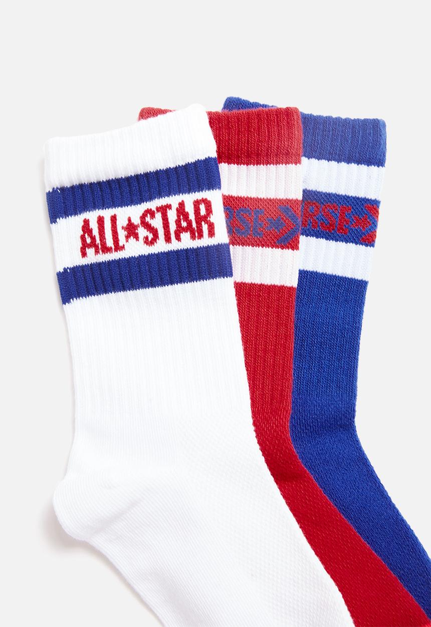 Converse - Chn 3 pack basic wordmark crew - multi