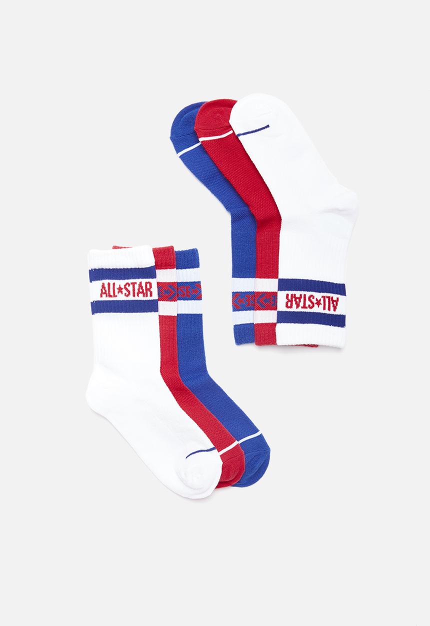 Converse - Chn 3 pack basic wordmark crew - multi