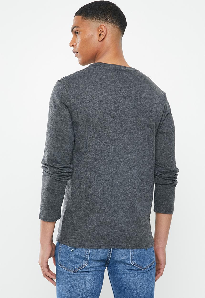 Converse - Core left chest long sleeve tee - black