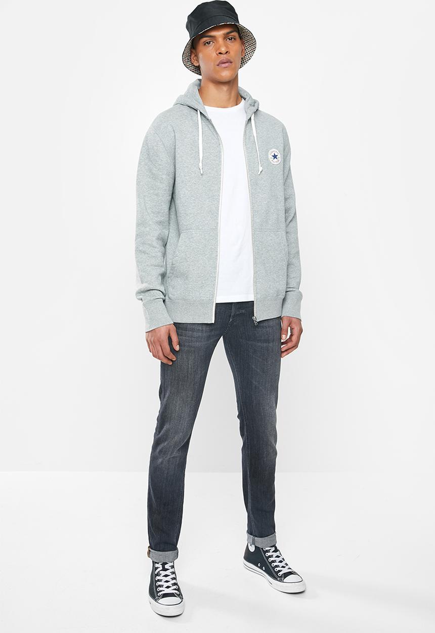 Converse - Core full zip hoodie - grey