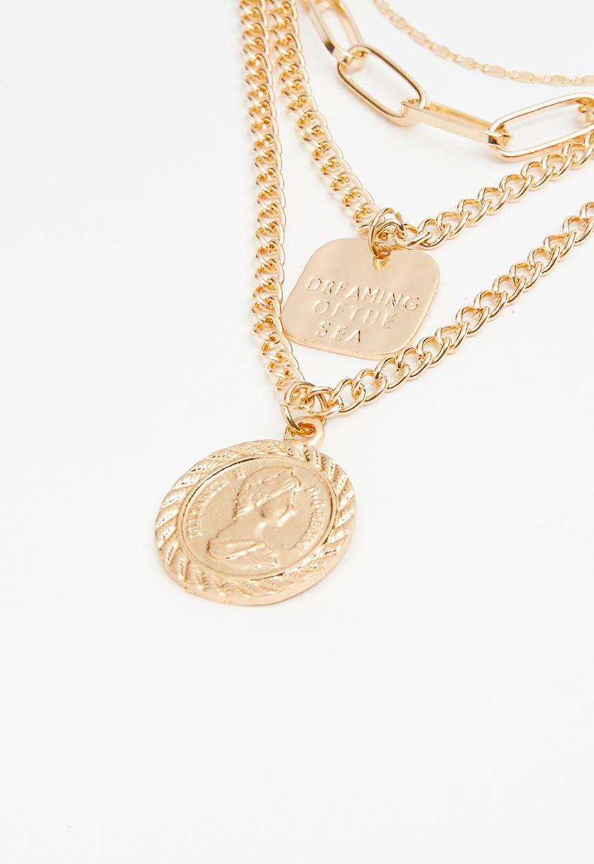 Superbalist - Disc layered necklace - gold