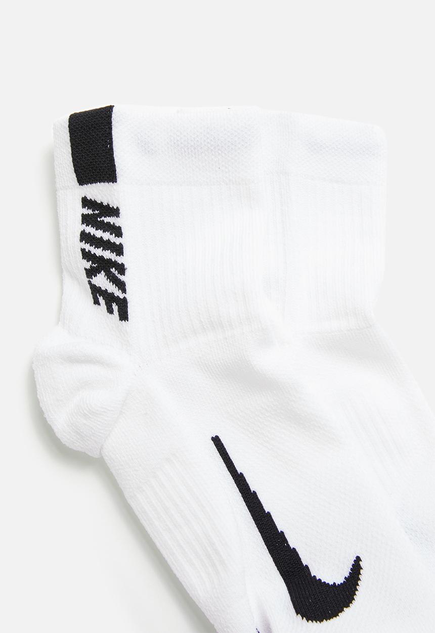 Nike - Nike multiplier 2 pack ankle socks - white & black