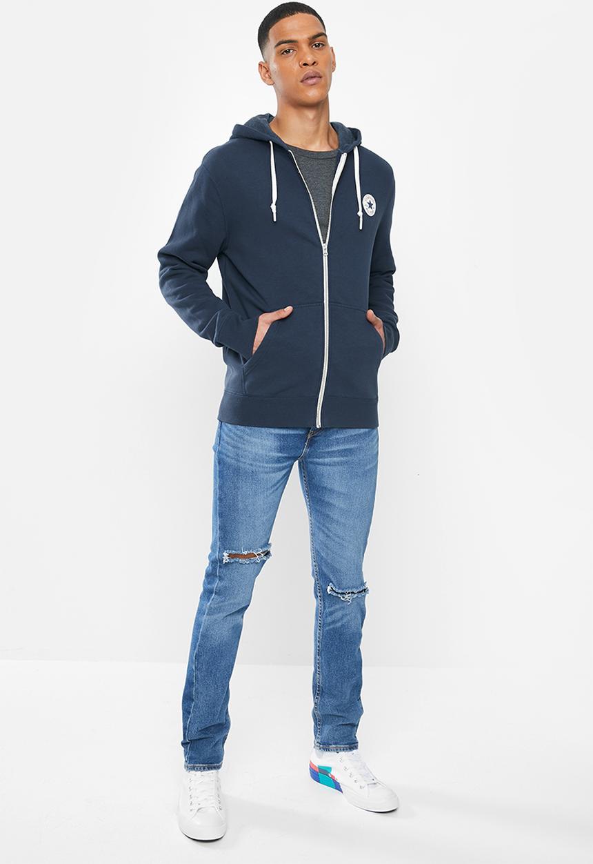 Converse - Core full zip hoodie - navy