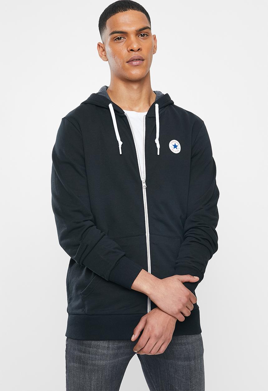 Converse - Core french terry fz hoodie - black