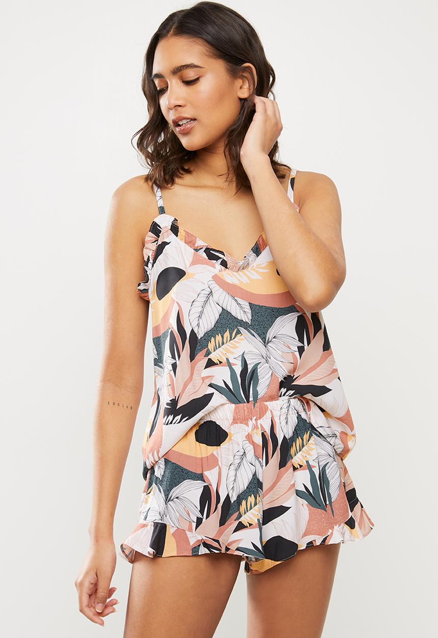 Superbalist - Sleep cami & shorts set - modern palm