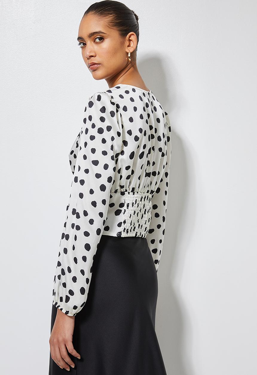 Superbalist - V-neck button down blouse - white