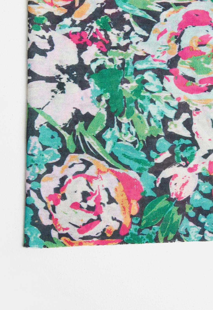 Superbalist - 2 pack snood mask set - abstract floral/turquoise