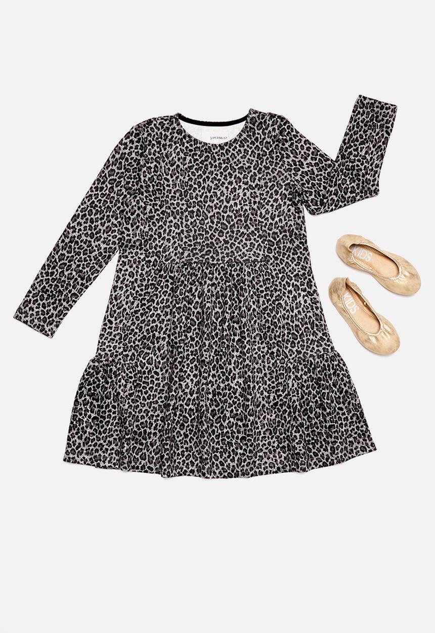 Superbalist Kids - Animal print dress - grey animal