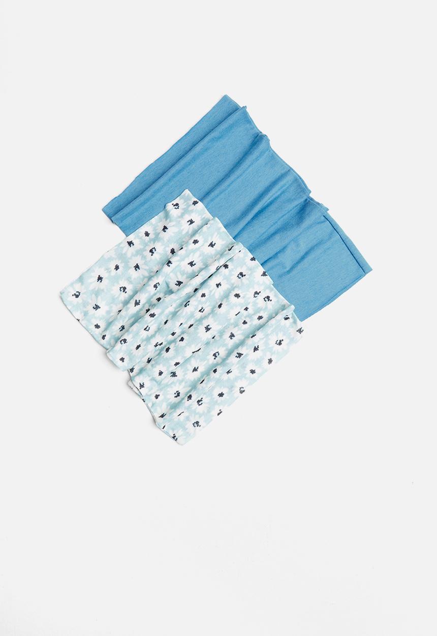 Superbalist - 2 Pack snood mask set - daisy floral/blue
