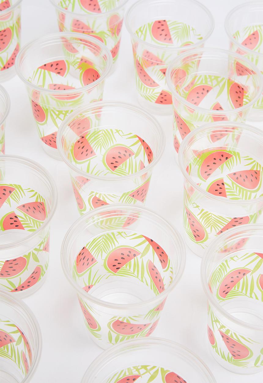 Sixth Floor - Watermelon plastic cup set - multi