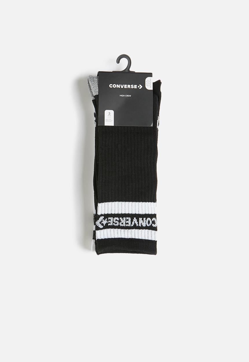 Converse - Chg 3 pack girl All Star high crew - black & white