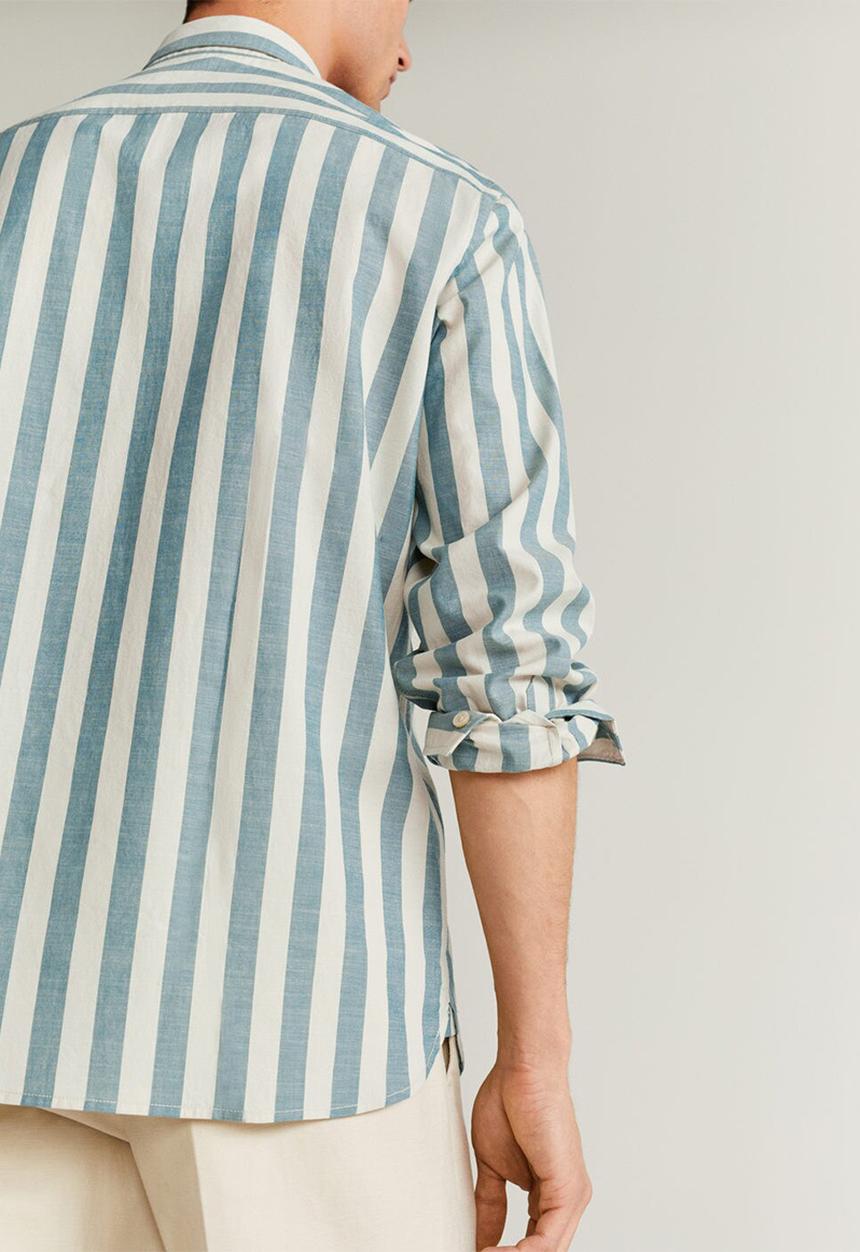 MANGO - Riley shirt - beige & khaki
