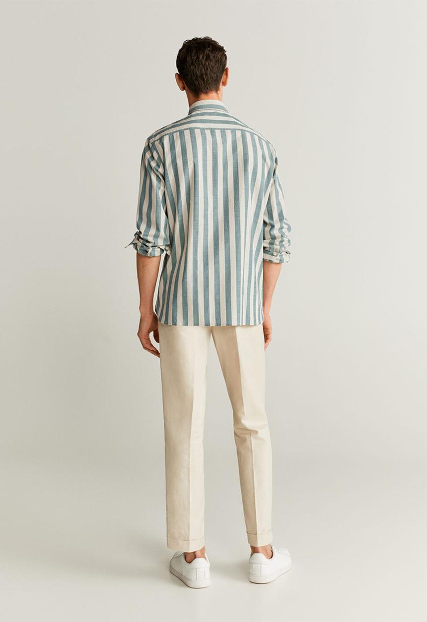 MANGO - Riley shirt - beige & khaki