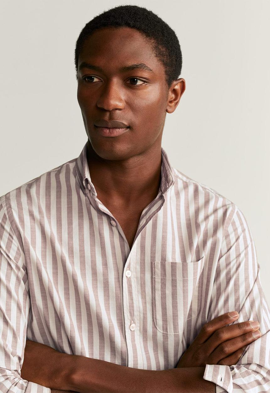 MANGO - Robot shirt - brown
