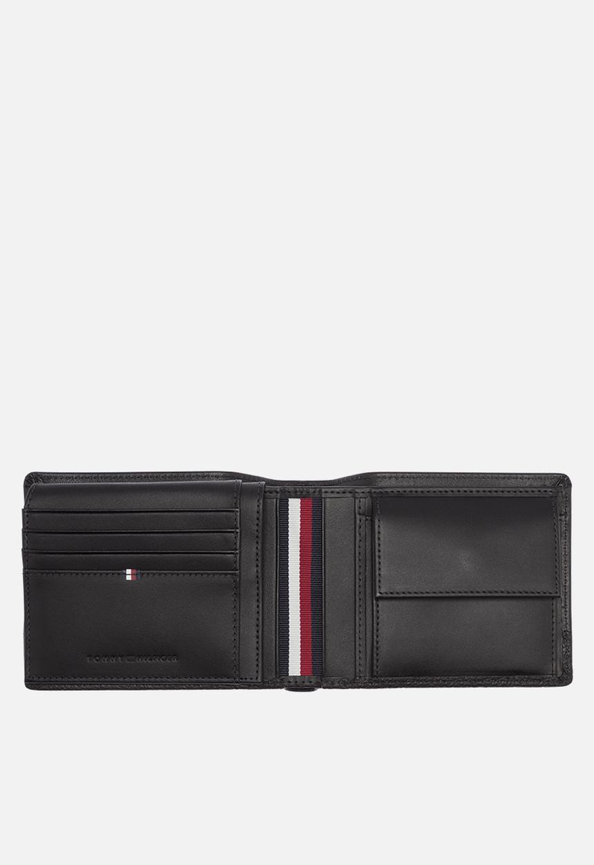 Tommy Hilfiger - Tommy hilfiger business flap & coin wallet leather - black