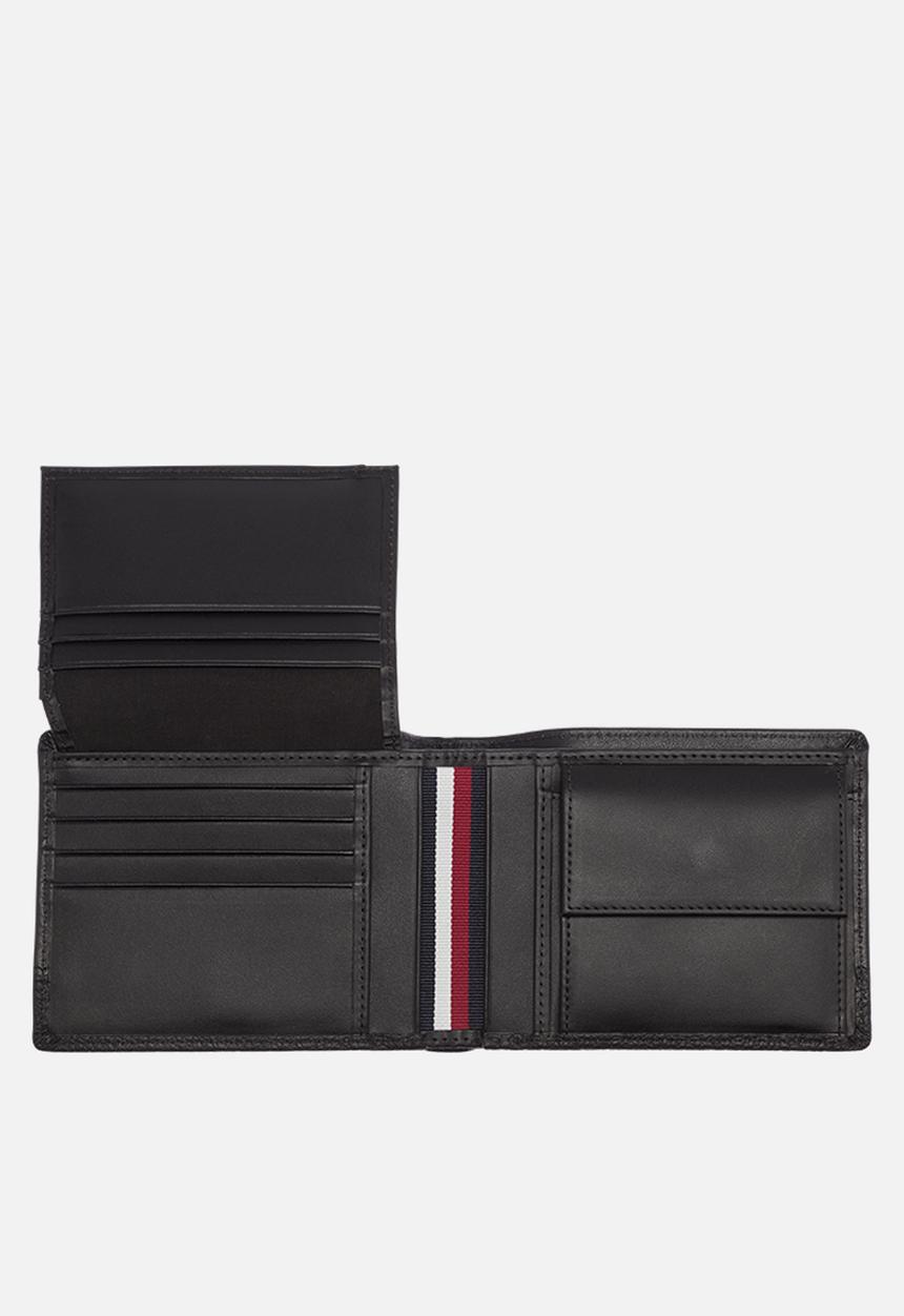Tommy Hilfiger - Tommy hilfiger business flap & coin wallet leather - black