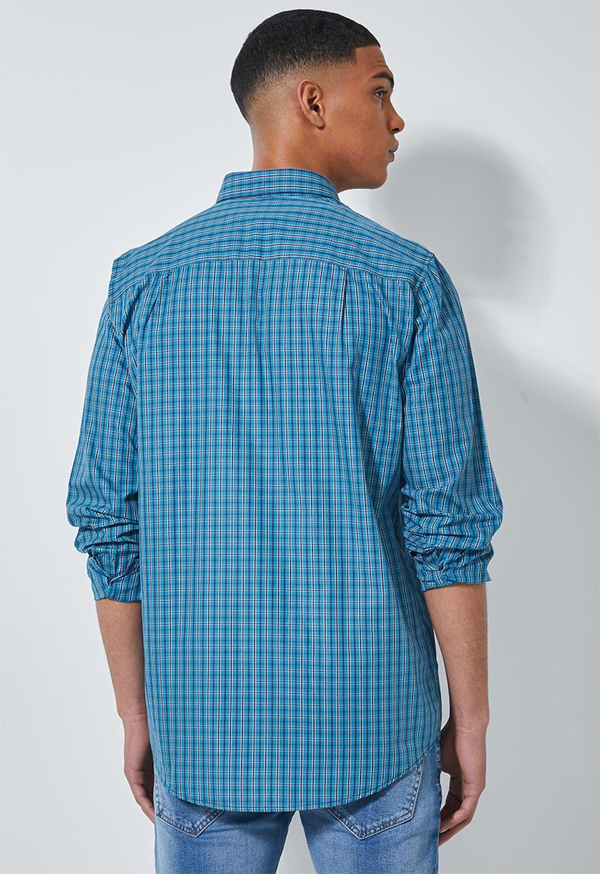 Superbalist - Barber regular fit long sleeve shirt - blue