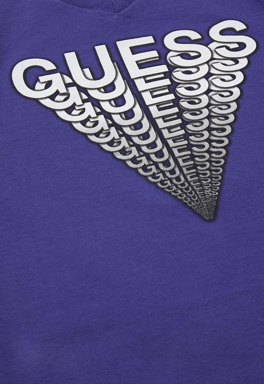 GUESS - Long sleeve Guess shadow tee - blue