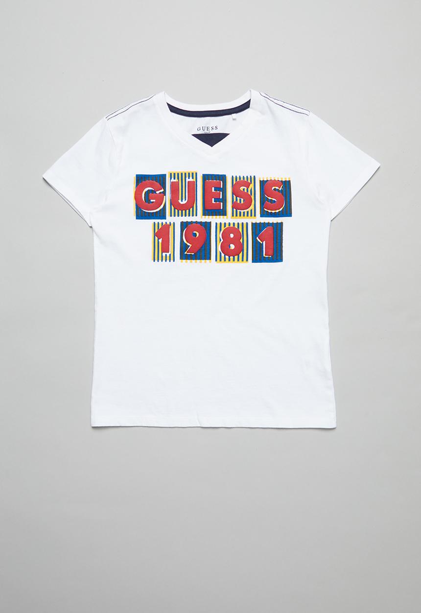 GUESS - Short sleeve Guess 1981 peepout tee - white