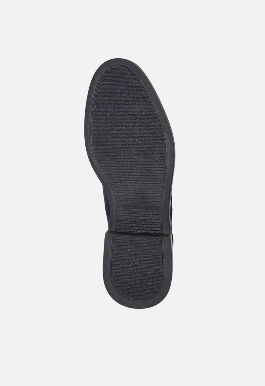 Tommy Hilfiger - Elevated material mix formal shoe - navy 