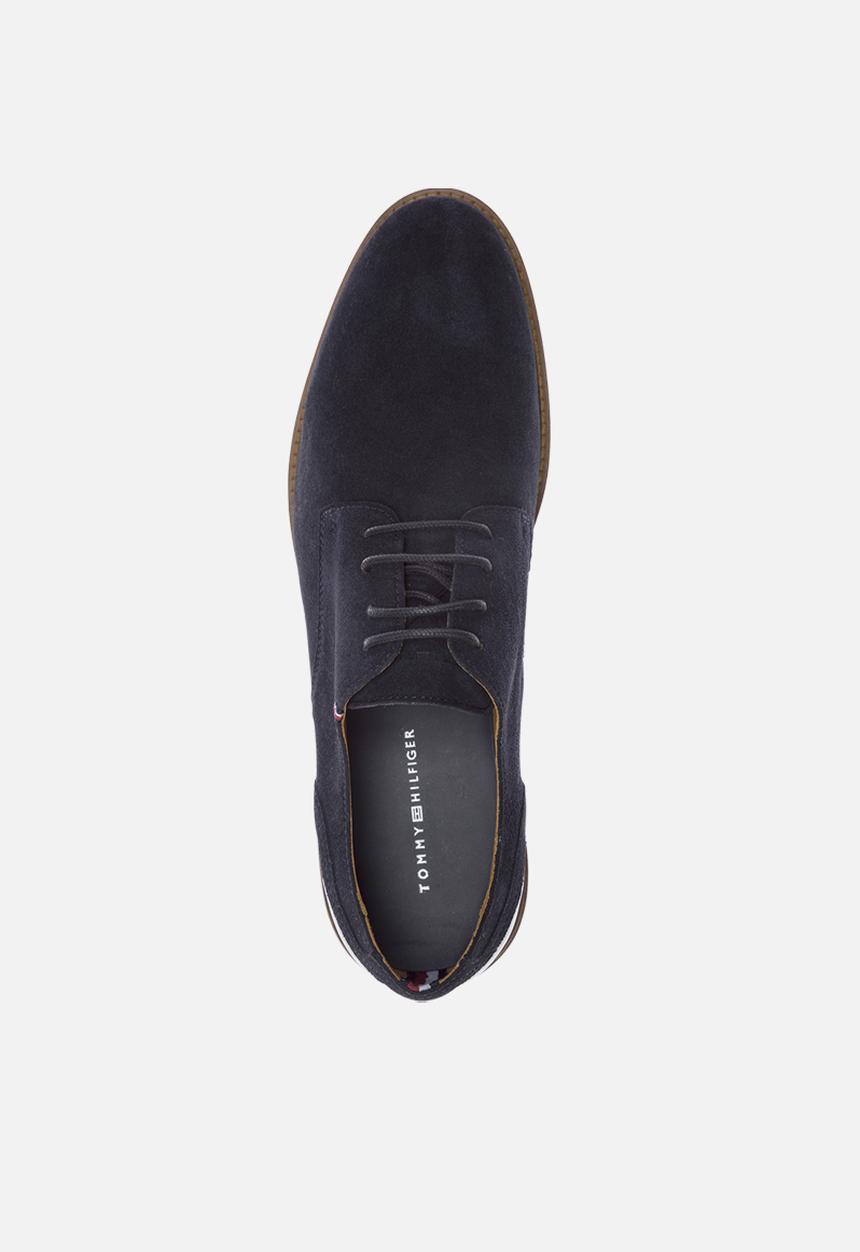 Tommy Hilfiger - Elevated material mix formal shoe - navy 
