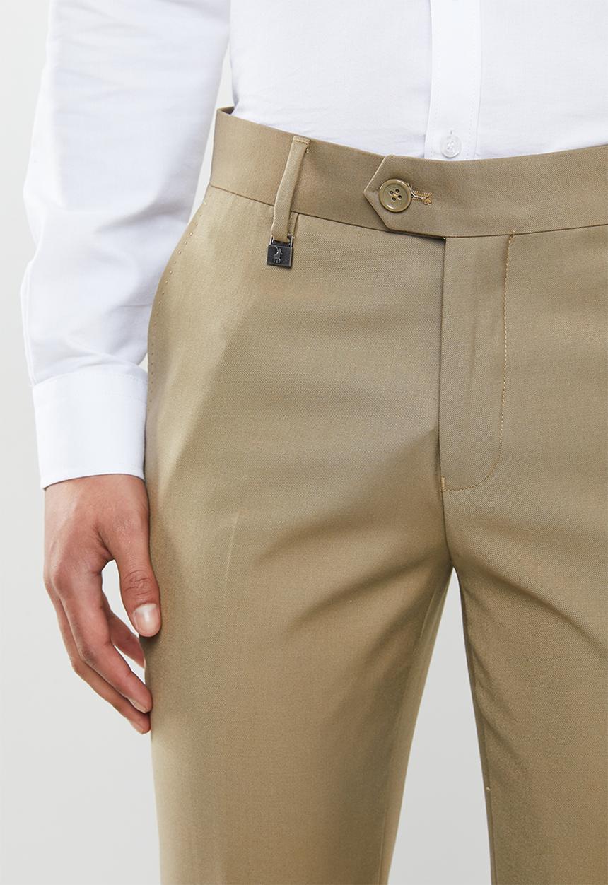 POLO - Classic custom fit formal trouser - khaki