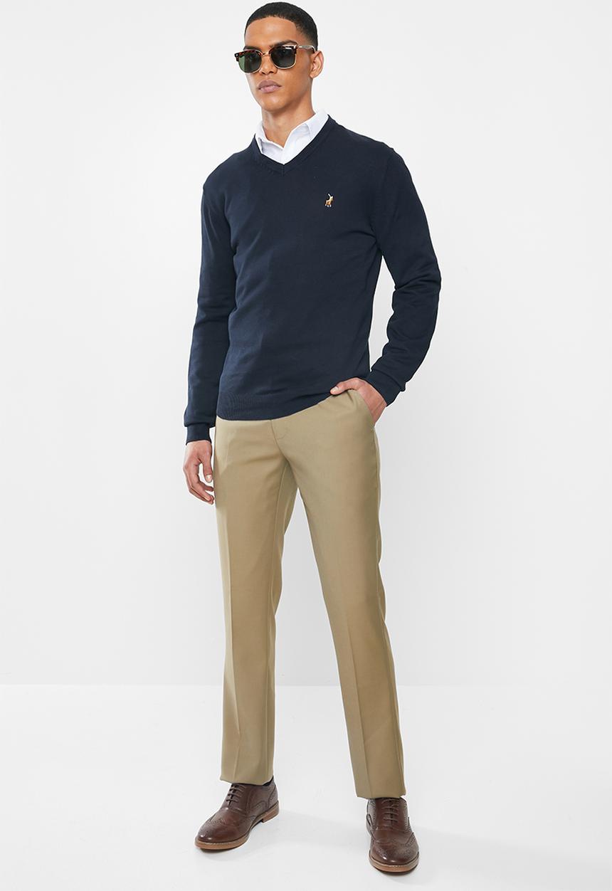 POLO - Classic custom fit formal trouser - khaki