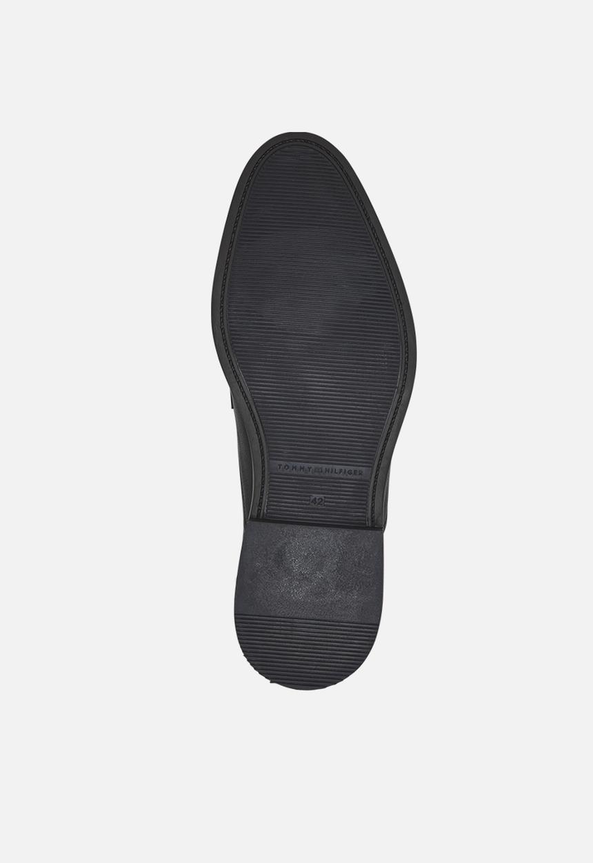 Tommy Hilfiger - Signature hilfiger leather leather shoe - black