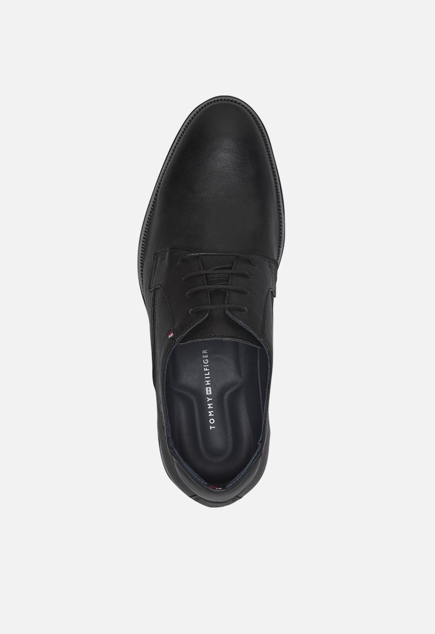 Tommy Hilfiger - Signature hilfiger leather leather shoe - black