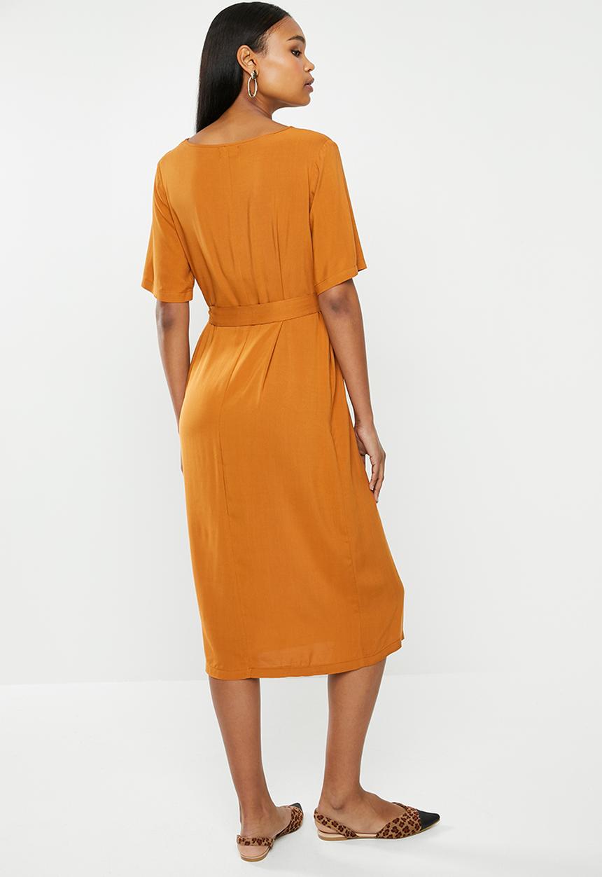 edit - Woven ll tunic dress - orange