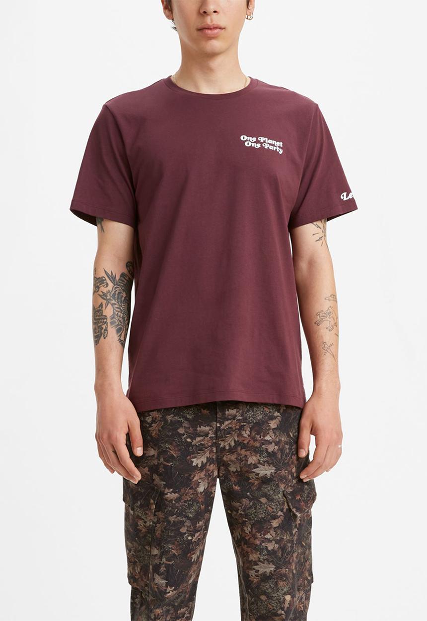 Levi’s® - Planet party sassafras graphic crewneck tee - burg