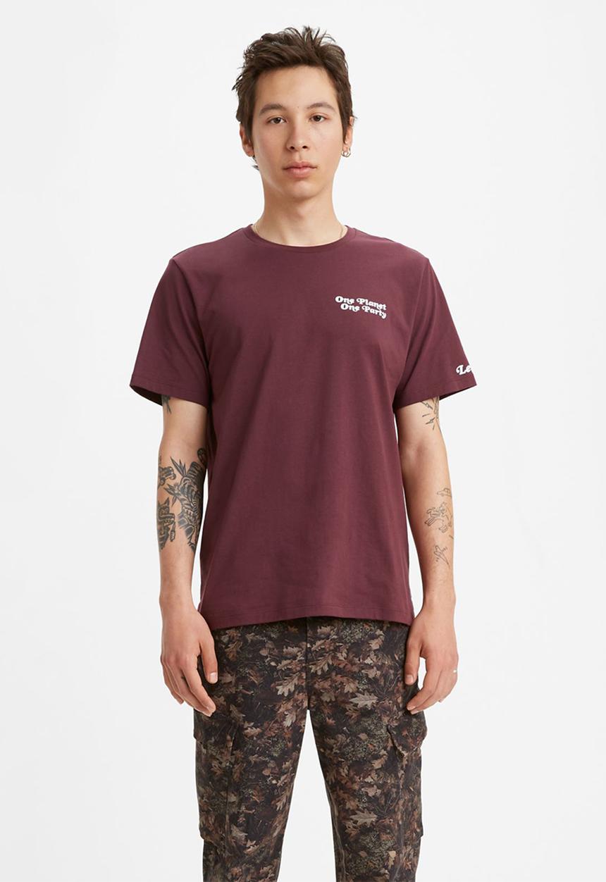Levi’s® - Planet party sassafras graphic crewneck tee - burg
