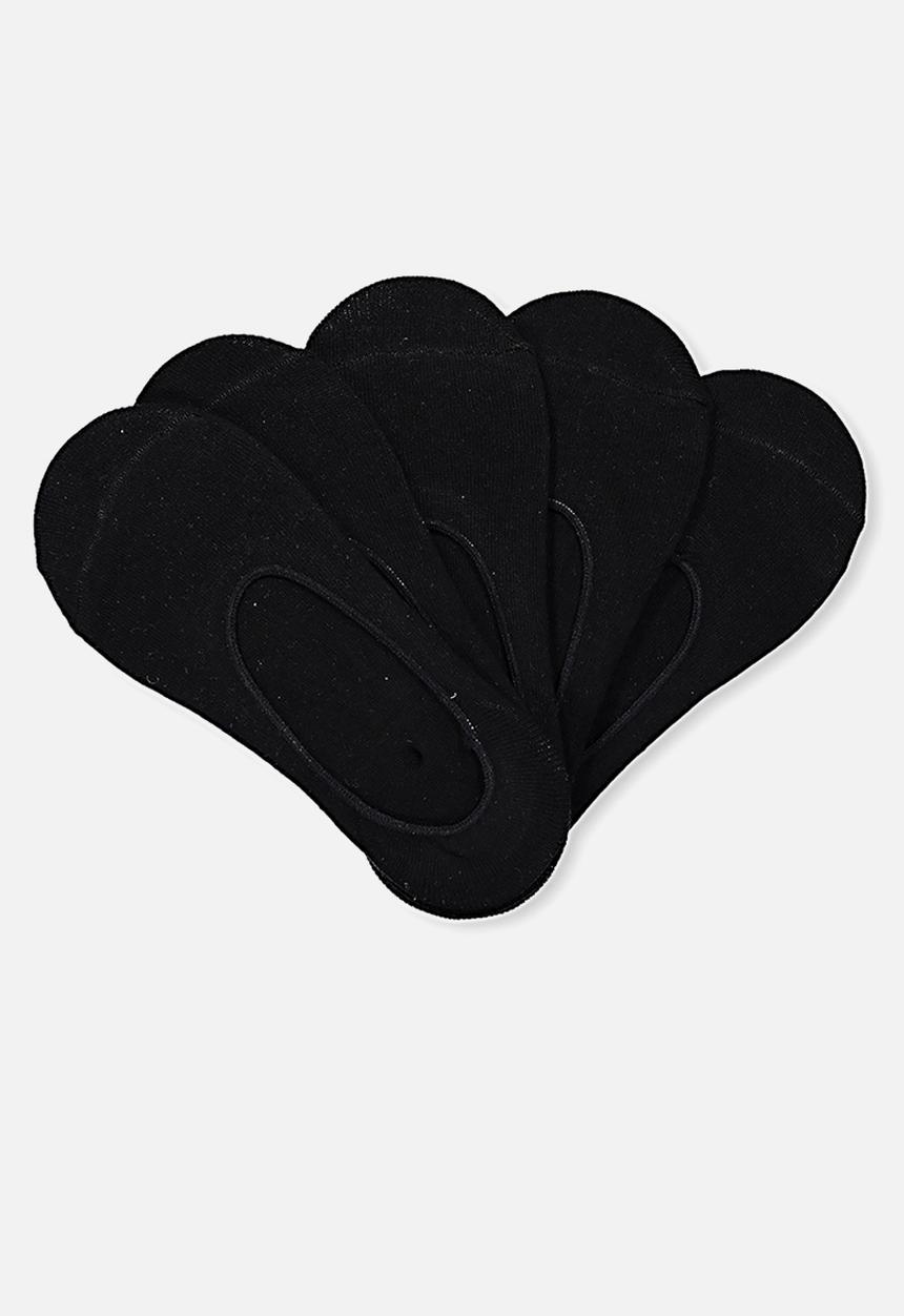 Cotton On - 5 pack low cut sock - black