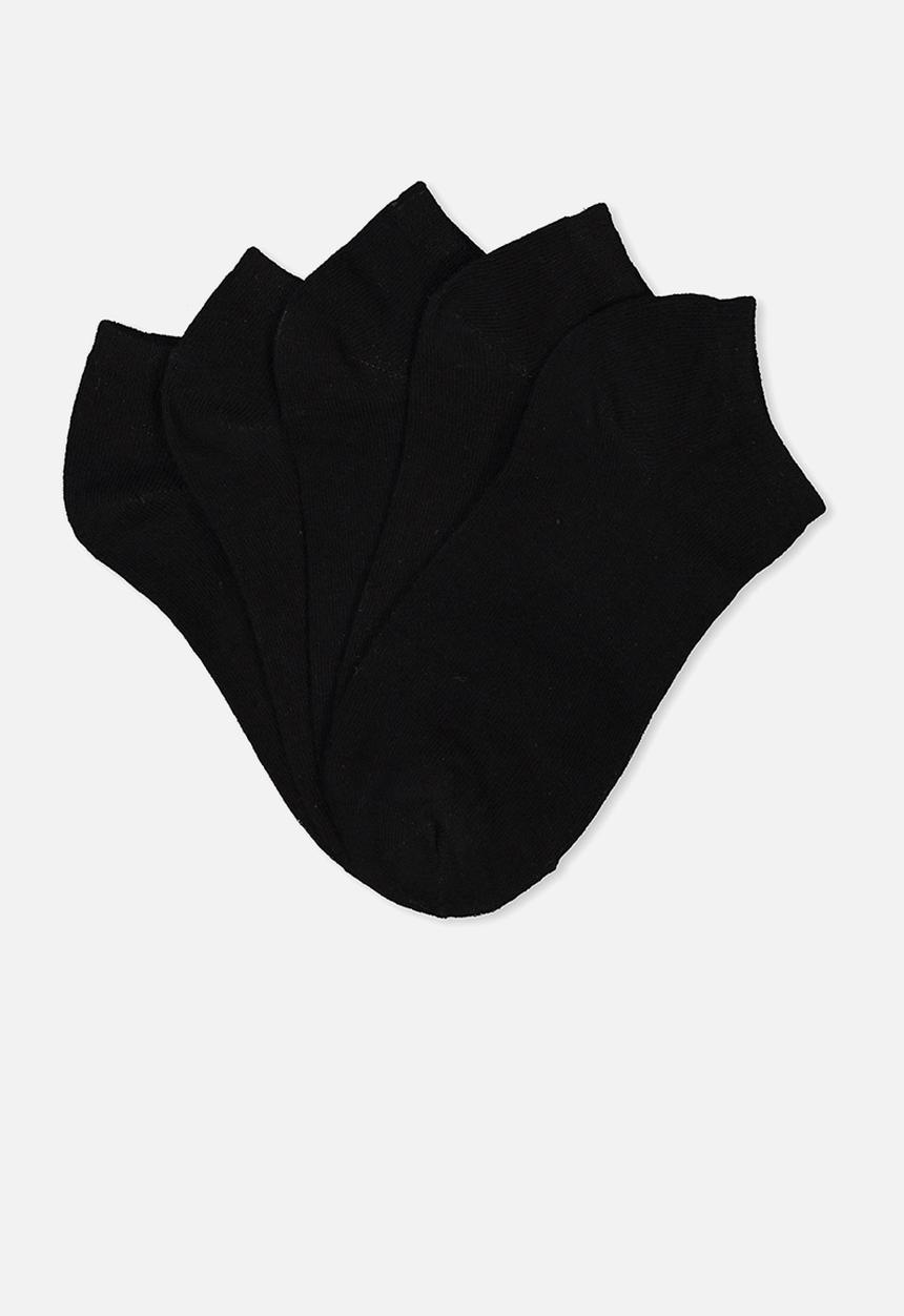 Cotton On - 5 pack ankle sock - black