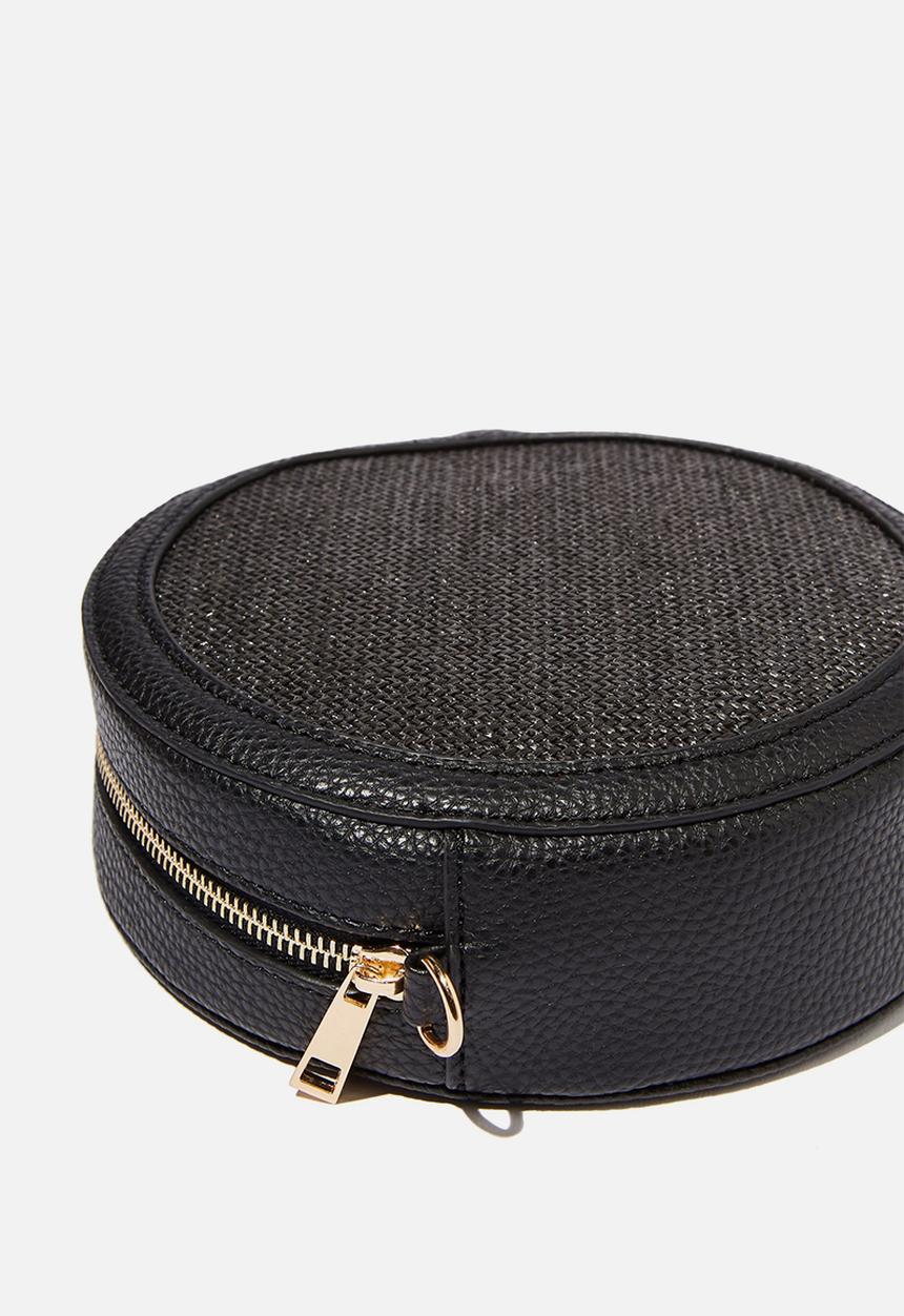 Rubi - Edie woven circle bag - black