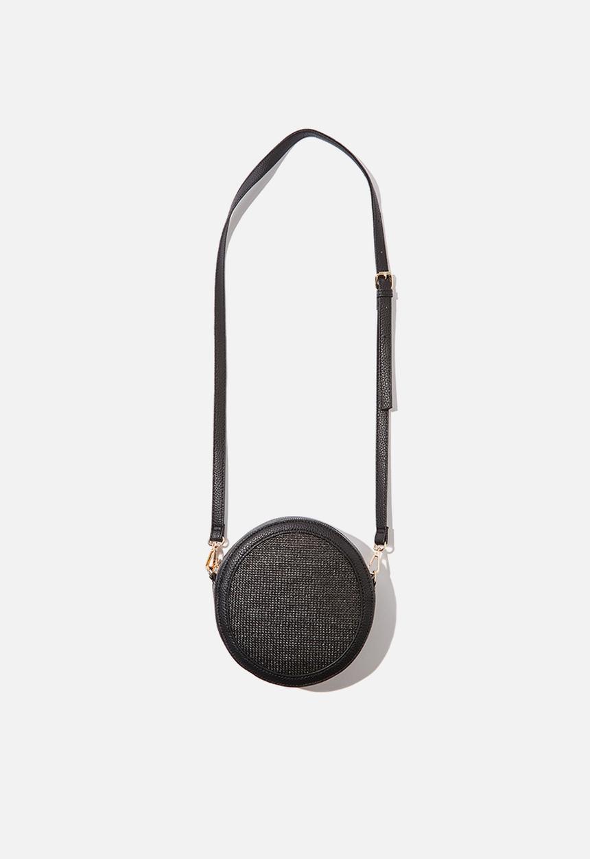 Rubi - Edie woven circle bag - black